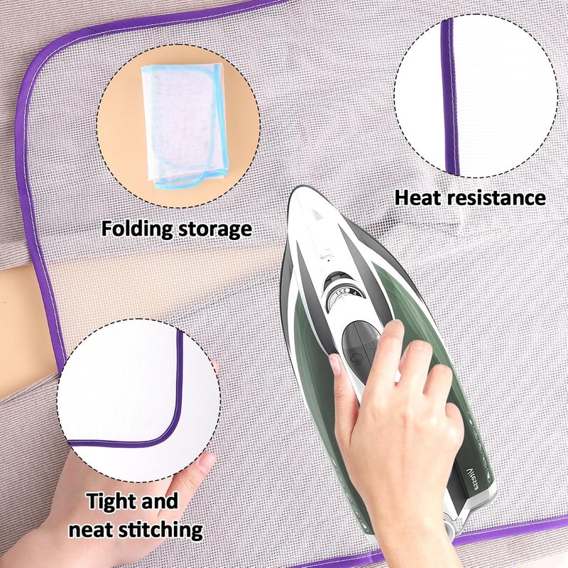 Styquenzer 2 Pack Ironing Scorch Mesh Cloth Protective, Cloth Scorch-Saving Ironing Protector Insulation Pad, Ironing Cloth to Protect Clothes, Ironing Pad for Sewing and Ironing Fabric Protector Tool - Image 4